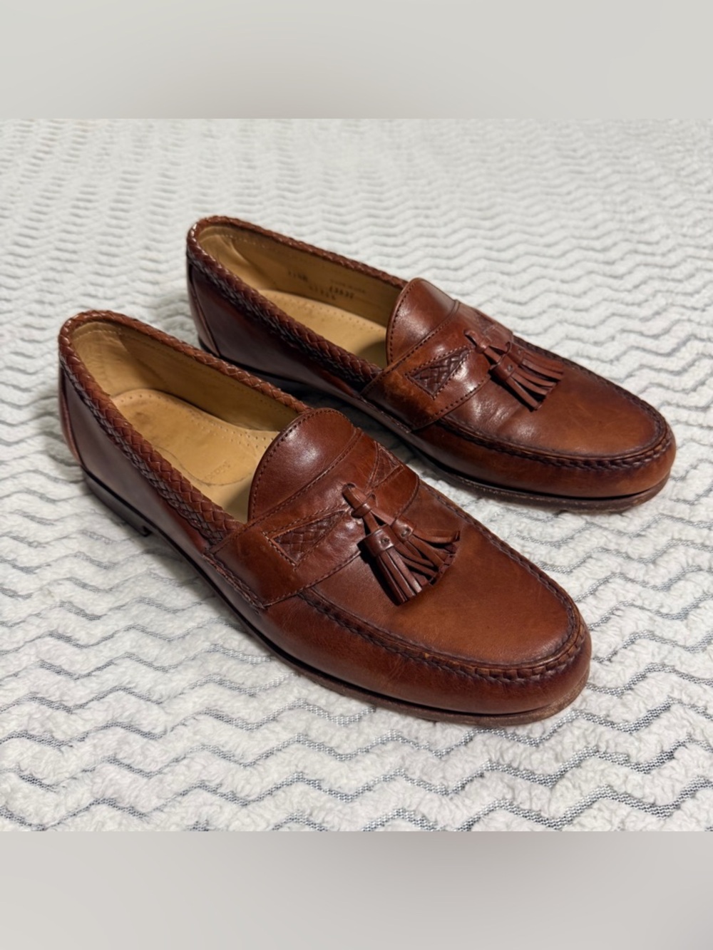 Allen Edmonds Maxfield Brown Leather Tassel Loafer Dress Shoes Sz 11.5B